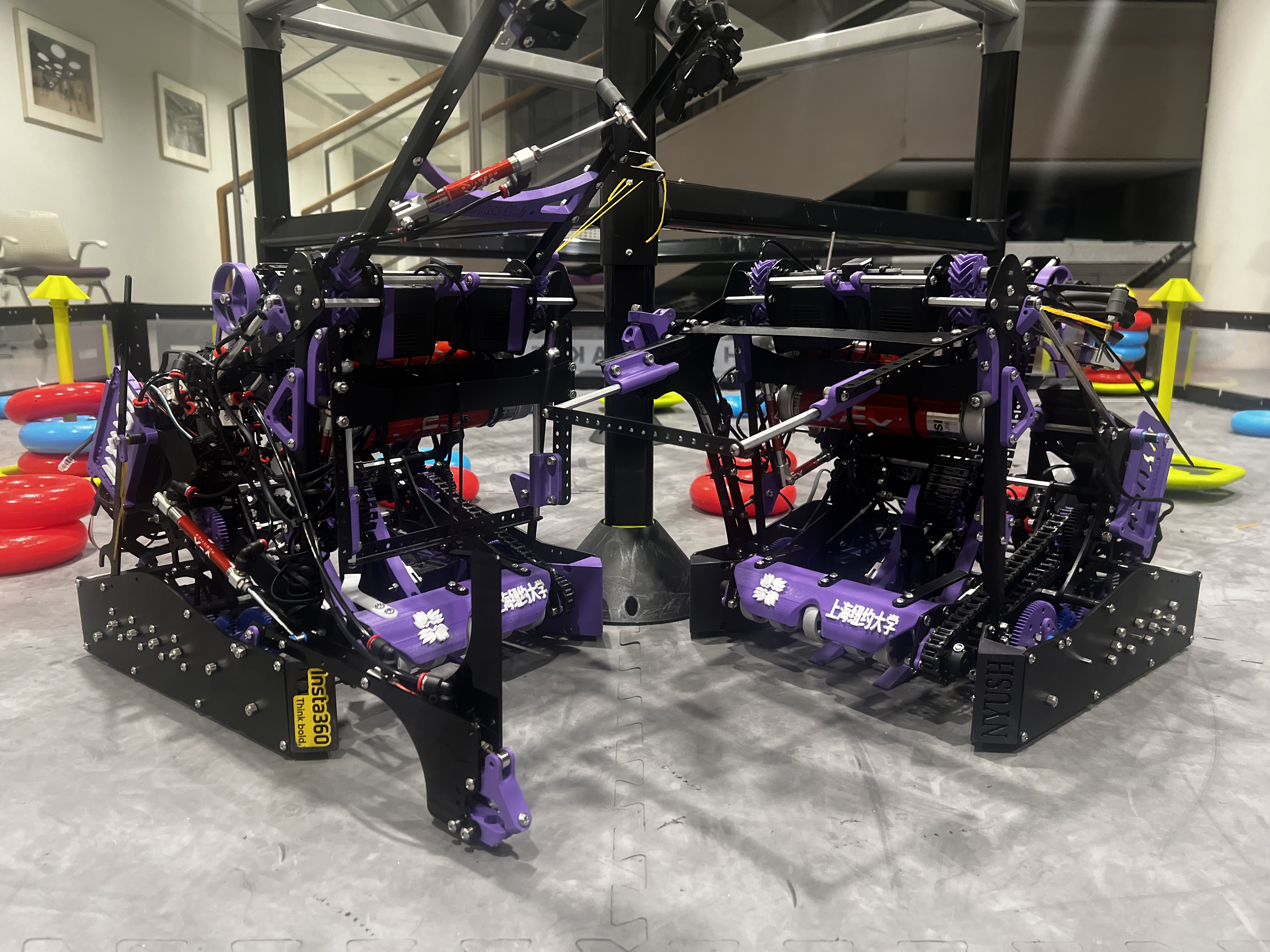 Robot in action during competition