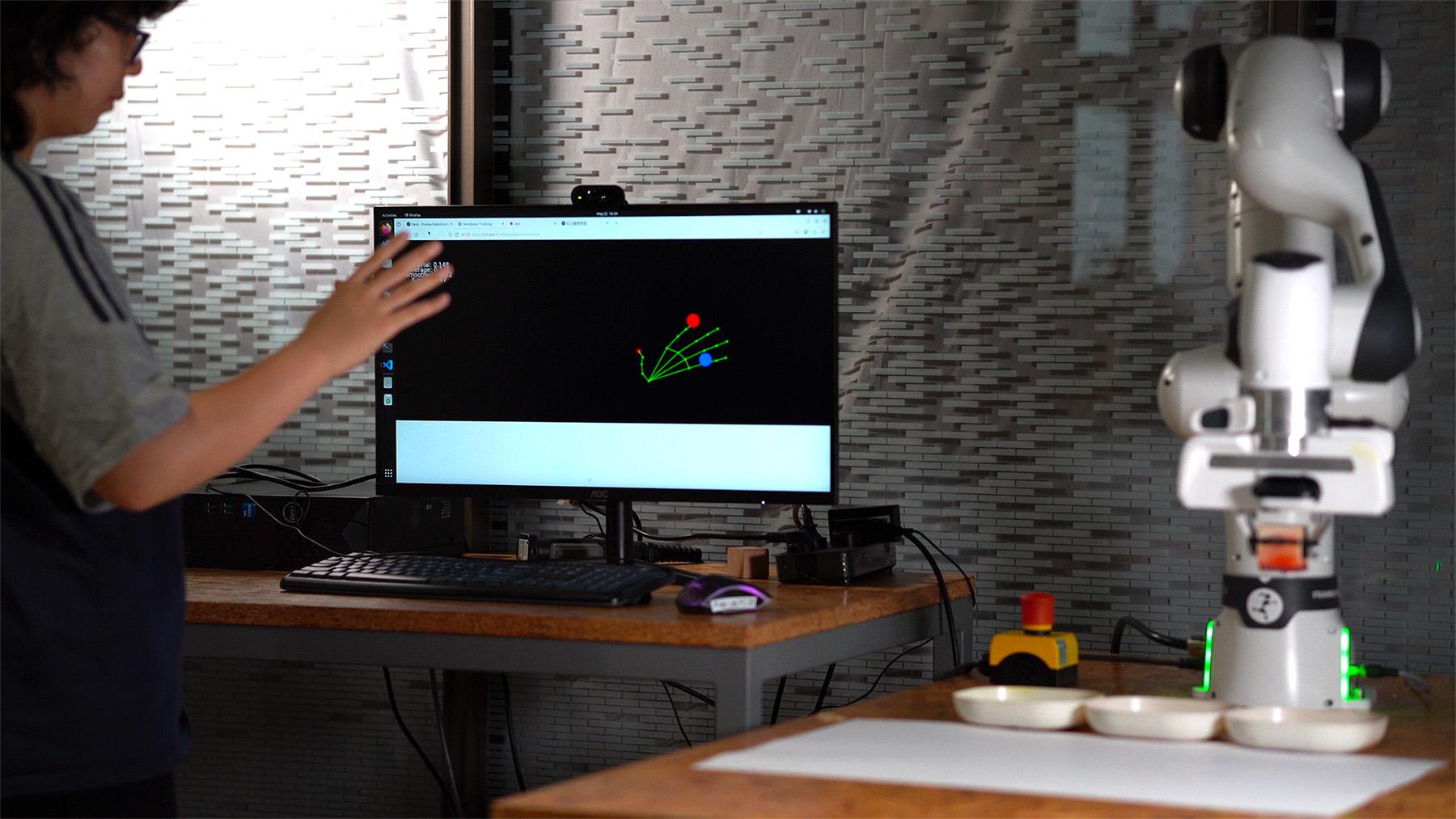 Preparing the Franka arm with a watercolor brush attachment